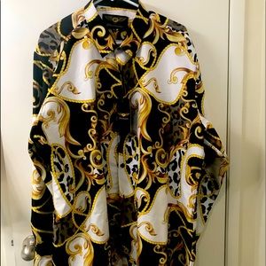 Premiere, 3XL, Multi color Gold, black & white, New never worn, polyester